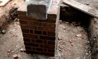New brick piers constructed to exact specification and design